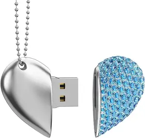 Gitra مجوهرات القلب حملة القلم Usb 32gb فلاش القرص 64gb محرك فلاش Usb فئة فلاش رقاقة عالية السرعة USB 2.0 عصا