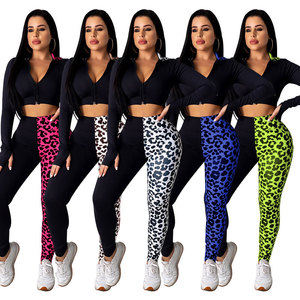 <span class=keywords><strong>2023</strong></span> printemps et <span class=keywords><strong>hiver</strong></span> nouveautés costume de sport vêtements de Yoga contraste couleur épissure à capuche tenues deux pièces ensemble femmes vêtements - Product Image 5