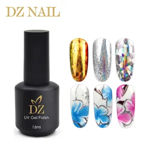 Dingze Nail Langdurige Led Uv Folie 3d Nail Art Sticker Papier Transfer Folie Lijm Gel Voor Nail