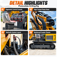 Foreuse photovoltaïque sur chenilles HD-600PD 3000 mm haute efficacité avec moteur diesel pour forage de roche dure – Approvisionnement direct usine