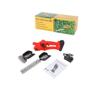 China Mini Tea Leaf Hedge Trimmer with Accessories 20V Lithium Battery Powered Hedge Scissors Digger Trimmer For Sale