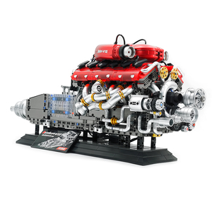 IN STOCK GULY 60555 MOC Technical Electric V12 Engine <b>Building</b> Blocks Bricks Assembling <b>Model</b> Toys for Boys Christmas Gift Set - Product Image 5