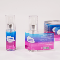 Étiquettes autocollantes transparentes personnalisées imprimées à chaud en vinyle en rouleau pour flacon de gloss ou sérum cosmétique de marque