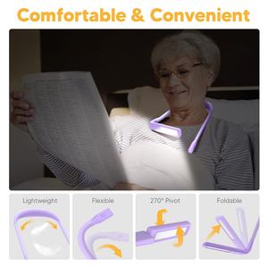 Luz de Lectura LED para el Cuello, Protección Ocular, 3000K/4000K/6000K, 80 Horas de Iluminación, Luz LED Recargable para el Cuello - Product Image 6
