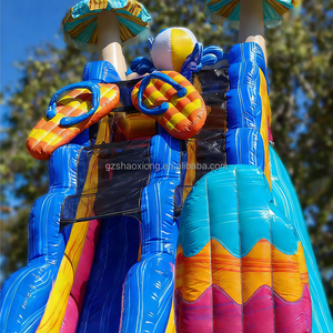 <span class=keywords><strong>Toboggan</strong></span> <span class=keywords><strong>aquatique</strong></span> gonflable géant pour enfants et adultes sur le thème de l'Hawaï, pour fêtes sur la plage, avec piscine - Product Image 5