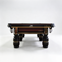 Table de billard PUSHIZHE de haute qualité, 9 pieds, avec plateau en ardoise et poches en cuir, pour la maison, le club et le commerce