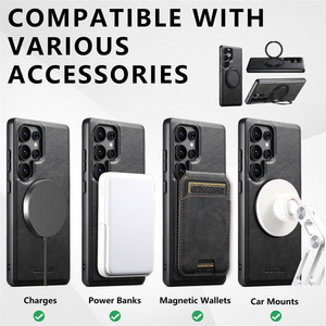 Étui de luxe en cuir huilé avec béquille pour téléphone portable Samsung S26 S25 S24 S23 Plus Ultra – Étui en cuir personnalisé - Product Image 3