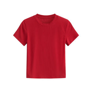 T-shirt Cloud Loom écologique en coton épais ultra doux, uni, à manches courtes, coupe ajustée, pour femme, luxueux, tombé fluide et agréable - Product Image 1