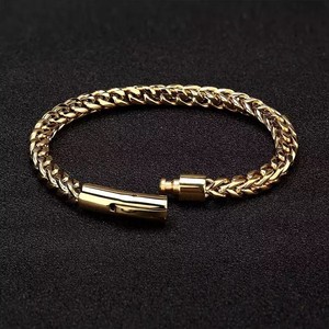 Pulsera de Cadena Unisex de Acero Inoxidable de 23 cm con Diseño Geométrico, Estilo Hip Hop, Regalo de Joyería - Product Image 2