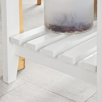 Meuble d'entrée scandinave nordique très vendu, console blanche brillante en MDF avec tiroir pour couloir/hall