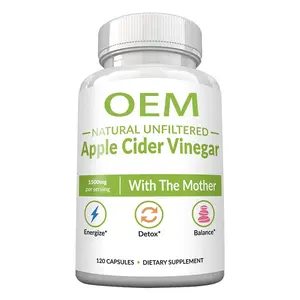 Biocaro OEM Private Label Apple Cider Vinegar weight loss capsules supplement Acv slimming Tablets vitamin Capsule