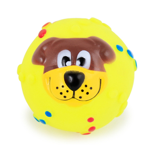 Durable round Rubber <b>Dog</b> <b>Ball</b> Toy Squeaky Interactive Pet Training Chew Toy Decompression <b>Dog</b> Chew Toy - Product Image 3