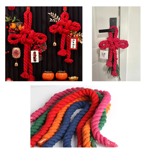 Anno nuovo 3 filo intrecciato 20mm fai da te artigianato fatto a mano <span class=keywords><strong>Makrame</strong></span> ad alta tenacità eco-friendly Nylon/cotone corda per la casa tessile - Product Image 3