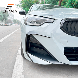 BMW 2 Serisi Coupe G42 M Sport 2022+ için Karbon Fiber Dokulu Ön Hava Menfezi Bıçak Çıkartması Tuning FEIXIAN - Product Image 4