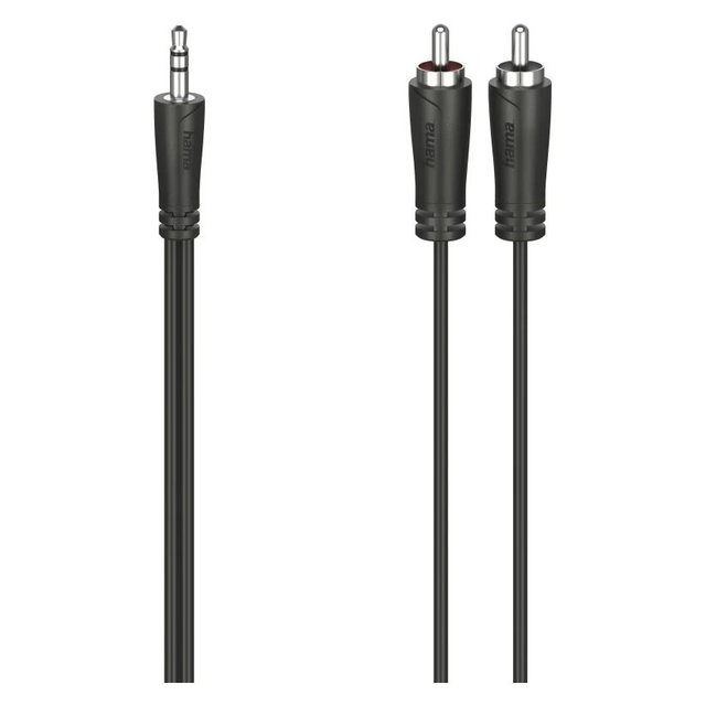 Jack Plug 2 RCA Black Adapter Cable 3m 00205111