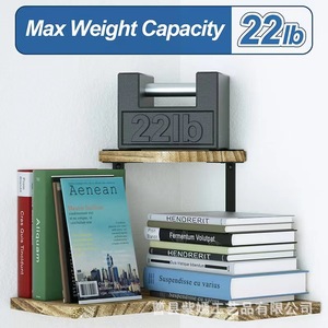<b>Wall</b> Mounted Shelf 3 Tier Corner Storage For Plants Books And Decor Rectangle Multipurpose <b>Display</b> Rack - Product Image 3