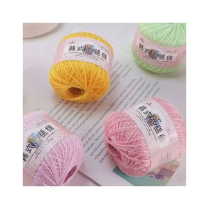 Filato per uncinetto in cotone mercerizzato 100% da 50g, filato per lavori a maglia a mano per neonati - Vendita calda - Product Image 6