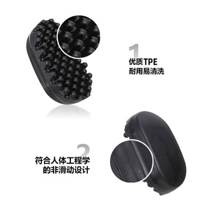 Brosse à boucler en silicone de forme oblongue pour le coiffage des cheveux avec poils torsadés, design compact et portable - Product Image 3