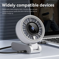 Ventilador de Mano Portátil USB con Batería, Cinco Velocidades, Refrigeración de Aire para Verano, Plegable, Mini Ventilador para Uso Doméstico y en Hoteles, Operación en Inglés