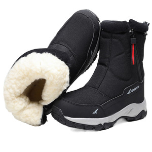 Bottes d'hiver pour homme Yasen, imperméables, chaudes, épaisses, à talon moyen, pour l'extérieur, avec laine pour le temps froid - Product Image 5