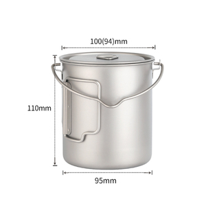 Pentola da Picnic Portatile in Acciaio Inox con Coperchio Alto per Cucina all'Aperto - Product Image 3