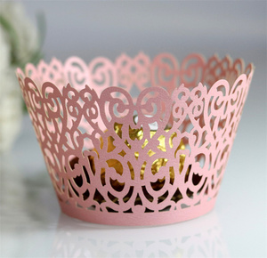 Décoration DIY Dentelle Décor Anniversaire Mariage Fête Décoration Baby Shower Gâteau fait main Découpé au Laser Cupcake Wrappers - Product Image 3