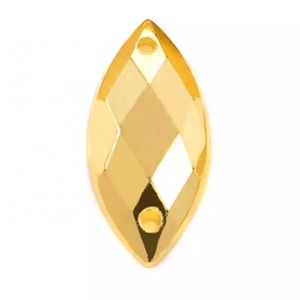Oleeya - Gemas Acrílicas con Forma de Ojo de Caballo en Dorado, de Todos los Tamaños, con Reverso Plano, Cristales de Estrás, Pedrería para Coser en Vestidos, Manualidades y Decoración - Product Image 2