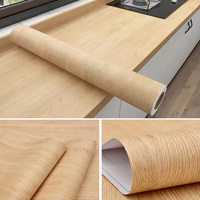 Autocollants muraux décoratifs en vinyle PVC, grain de bois de chêne jaune, autocollants amovibles, papier peint imperméable, extérieur, appartement