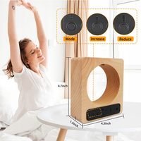 EMAF Décoration d'intérieur Horloge de table numérique pour enfants, en bois, avec fonction d'alarme, capteur tactile, mémoire de temps, veilleuse LED en forme de lune, cadeau
