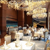 Lustre de restaurant de luxe ANNO, luminaire décoratif rond pour plafond avec pendentifs en cascade pour salle à manger d'hôtel