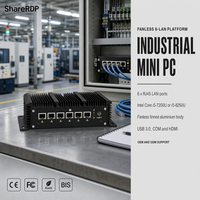 Ordinateur industriel mini PC personnalisé en direct d'usine avec processeur Intel Core I5 7200U 8250U, 6 ports LAN, RAM DDR4, Windows 11 pour l'automatisation industrielle