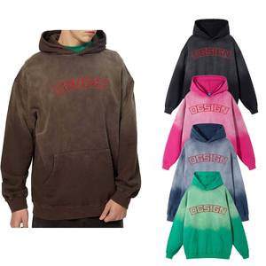 Custom Logo INS Style <b>Padded</b> Heavyweight Knitted Fabric Hoodies Solid Color Plain <b>Running</b> Wear for Men New Plus Size T-Shirts - Product Image 1