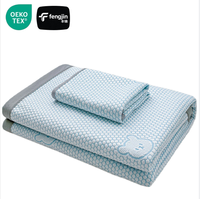 Drap plat rafraîchissant en soie glacée Ice Bean pour l'été, anti-boulochage, housse de matelas rafraîchissante lavable