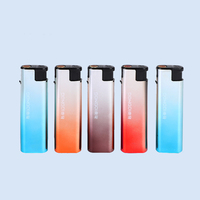 Cadeaux d'affaires promotionnels, design personnalisé, logo, briquet à gaz électrique coupe-vent en plastique rechargeable, design européen, écologique