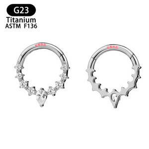 Anneau de nez en titane G23 8 mm, design à pointe avec zircon blanc, bijoux de piercing pour usage quotidien - Product Image 5