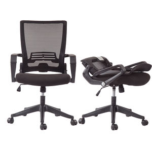 Silla de oficina giratoria de malla ejecutiva moderna, plegable y de tela con reposacabezas ajustable para personal y trabajadores de oficina - Product Image 1