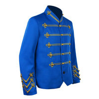 Veste de performance de style militaire royal avec broderie dorée pour scène, cosplay et Halloween ODM