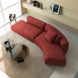 Nordic di <span class=keywords><strong>lusso</strong></span> Designer divano moderno sezionale semplice curvo tessuto grande piccolo per <span class=keywords><strong>soggiorno</strong></span> Hotel centro commerciale spugna - Product Image 4