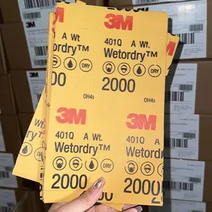 3M401Q ıslak veya kuru kum kağıt 1000-2500 Grit zımpara kağıdı 401Q 3m ıslak kum kuru zımpara