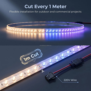 Bande <span class=keywords><strong>LED</strong></span> à changement de couleur <span class=keywords><strong>220V</strong></span> SMD2835 180 <span class=keywords><strong>LED</strong></span>/m, double rangée diagonale, blanc chaud, <span class=keywords><strong>bleu</strong></span>, violet, <span class=keywords><strong>ruban</strong></span> lumineux <span class=keywords><strong>LED</strong></span> avec fil de connexion - Product Image 4
