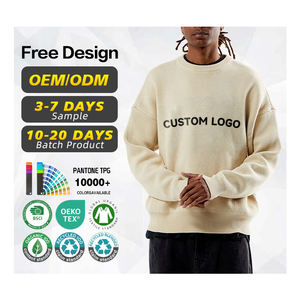 Suéter con Certificación BSCI, Fábrica de Suéteres, Suéter Personalizado con Letras Jacquard, de Algodón y Poliéster, Tejido Grueso, para Hombre, Otoño Invierno - Product Image 1