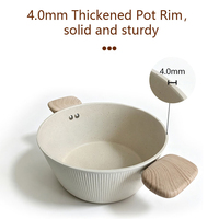 Casserole de cuisine professionnelle sans PFOA, corps de 4,0 mm d'épaisseur, compatible avec toutes les plaques de cuisson, y compris l'induction