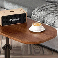 Table basse rotative en bois, design moderne, couleur noyer, petite table d'appoint réglable pour canapé et chevet