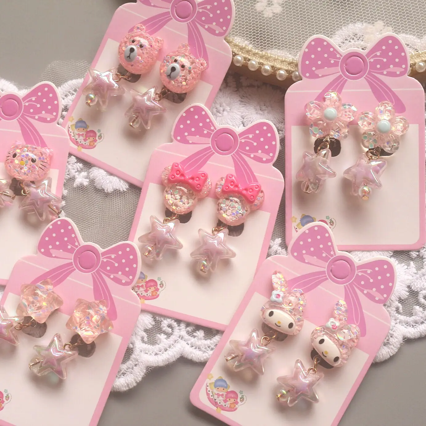 GT No Pierced Children Earrings Cute Animals Cats Flowers Stars Bear Girls Jewelry Clip on Earrings for Kids