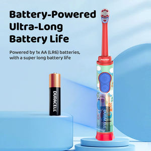 Nouvelle brosse à dents électrique oscillante pour enfants 60 °   Brosse à dents pour enfants à poils souples, étanche IPX7, alimentée par batterie, à angle oscillant - Product Image 2