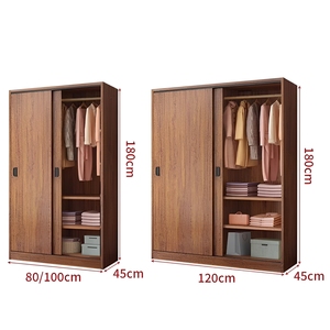 Armoire en bois moderne pour chambre à coucher avec porte coulissante dissimulée, <span class=keywords><strong>meuble</strong></span> <span class=keywords><strong>de</strong></span> <span class=keywords><strong>rangement</strong></span> multifonctionnel - Product Image 6
