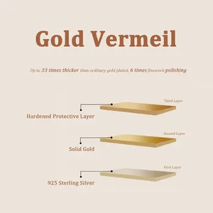 Abiding Professional Fine Jewelry Factory High-end 925 Sterling Silver Solid Gold Multiple Materials Gold Vermeil Service