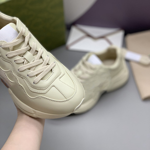 Sneakers plateforme blanches de luxe, chaussures chunky de haute qualité pour femmes - Product Image 3