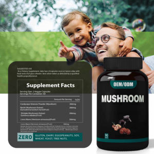Oem/Odm Private Label Leeuwen Manen Reishi Complex Champignonextract Capsules Biologisch Supplement Champignoncapsules - Product Image 3