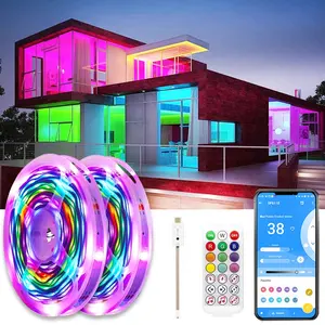 5V USB alimenté chasse rêve couleur RGBIC luz tiras 5M 10M ensemble Smart RGB 5050 ruban TV arrière LED Kit de lumière de bande pour la décoration de la chambre